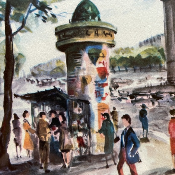 VTG 1960’s Peter Arno French Watercolor - Picture 3 of 4